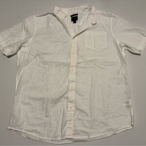 14th & Union Men's White Short-Sleeve Button-Down Shirt